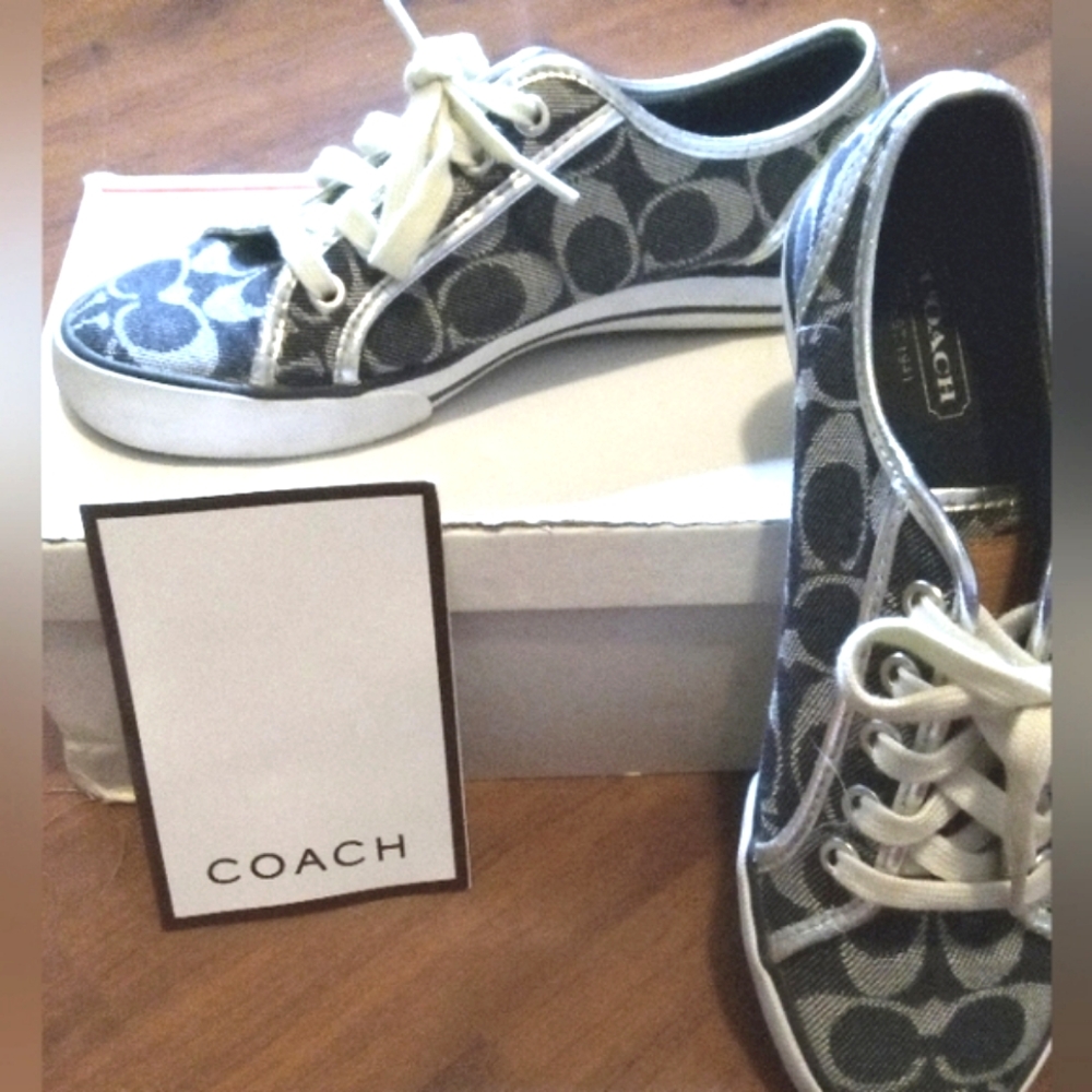 Coach Women's Black and White Patterned Sneakers